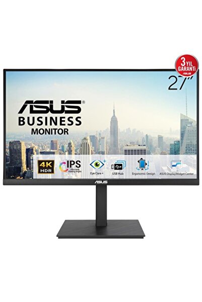 ASUS 27" IPS VA27UQSB 5MS 60HZ HDMI-DP USBC PIVOT KURUMSAL MONİRTÖR 3840X2160