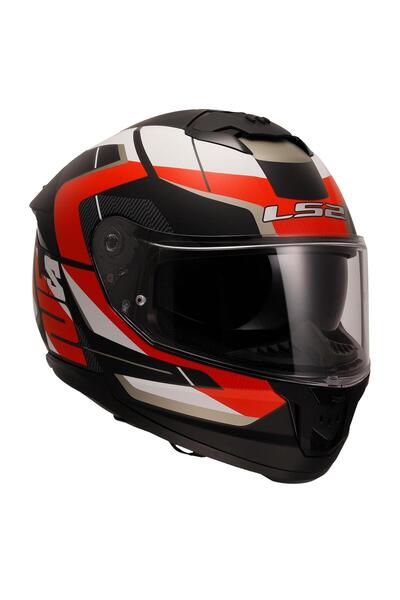 LS2 STREAM 2 ROAD MAT SİYAH-KIRMIZI-BEYAZ-GRİ KASK