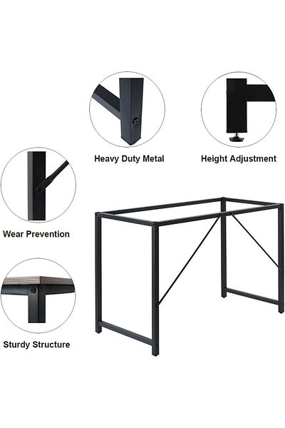 COOYA Minimalist Computer Desk,32" x 20",Thick Metal,Easy to Assemble,Sturdy and Stable,Black