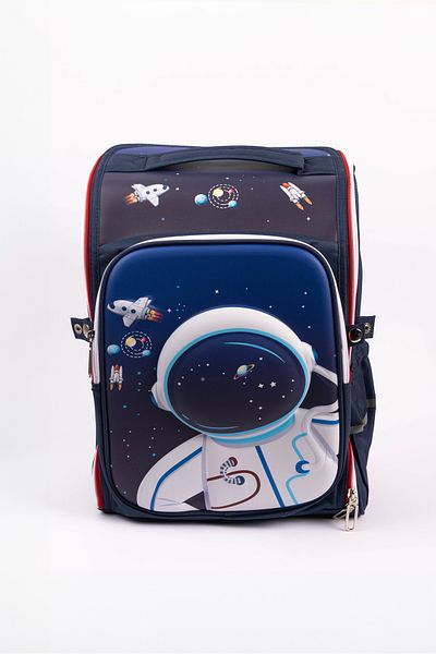Cocobee Stylish Astronaut Print Backpack, Adjustable Strap, Secure Zip, 14.9 Inches – Blue