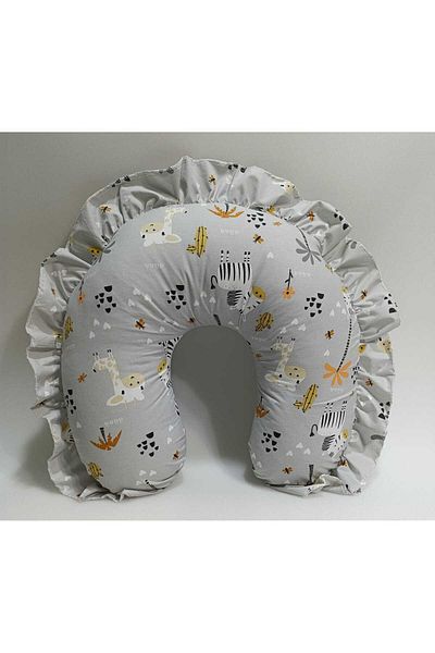JULYA KİDS Frilly Breastfeeding Pillow and Support Cushion 100% Cotton Fabric