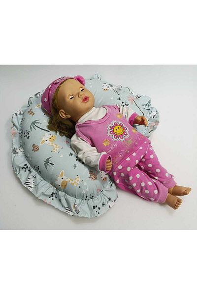 JULYA KİDS 100% Cotton Frilly Pillow and Bolster Cushion