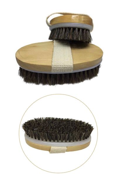 Altın Nokta Basım Yayın Natural Horsehair Brush - Massage and Cellulite Brush ( 336336 )