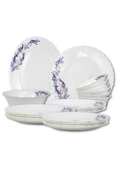 Melrich 26 Pcs Opal ware Dinner Set Dishwasher & Microwave safe BPA Free Durable and Stylish