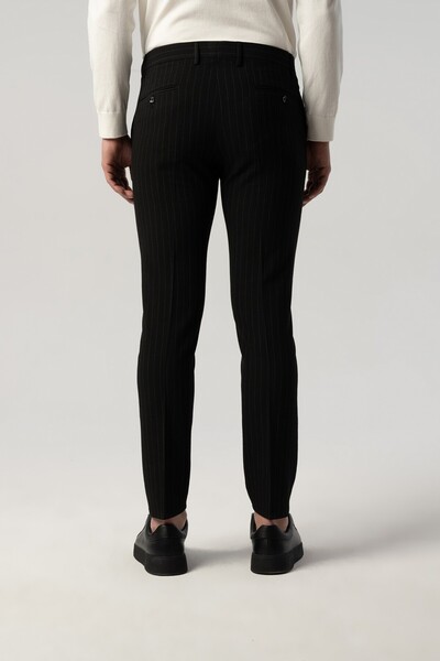 Score Michail İtalyan Kesim Çizgili Kumaş Pantolon 1000-01