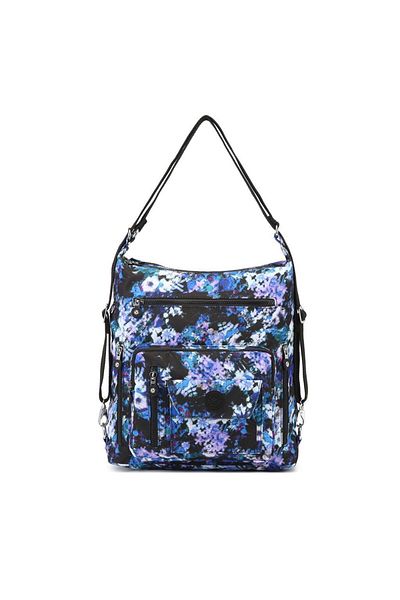 SMART BAGS Geantă de damă atât pe spate, cât și pe umăr Smart Bags 1205 Blue Printing