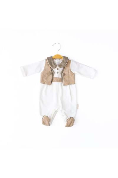 Babydola Kahverengi Erkek Bebek Tulum - 13458