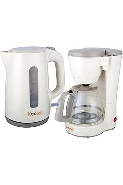 Koolen 2 In 1 Breakfast Set - 1.7 L Water Boiler, 2200 Watts With 6 Cup Coffee Maker, 600 W - 800107004