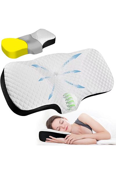 fulina Cervical Pillow,Ergonomic Memory Foam, Orthopedic Sleeping Contoured Support ,for Side Sleepers