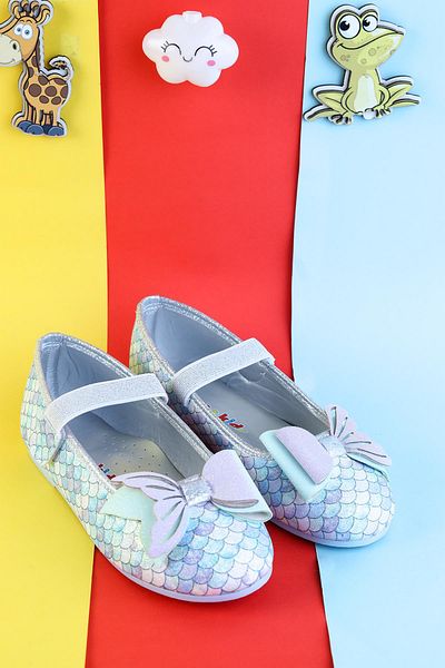 Moda Lime Rochie de seară de nuntă cu fundă ortopedică pentru fete, cu o singură bandă, cu velcro, pantofi de balerină de vară de zi cu zi