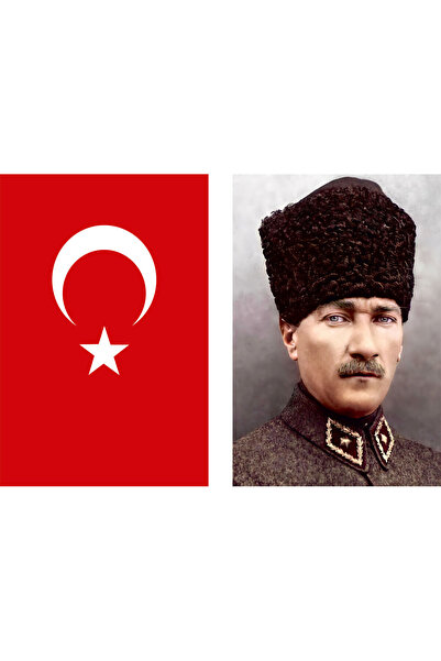 günenbayrak Türk Bayrağı Ve Atatürk Posteri Bayrak 70x105 cm
