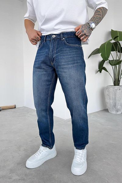 HAFKAGİYİM Pantaloni obișnuiți de bază albastru texturat