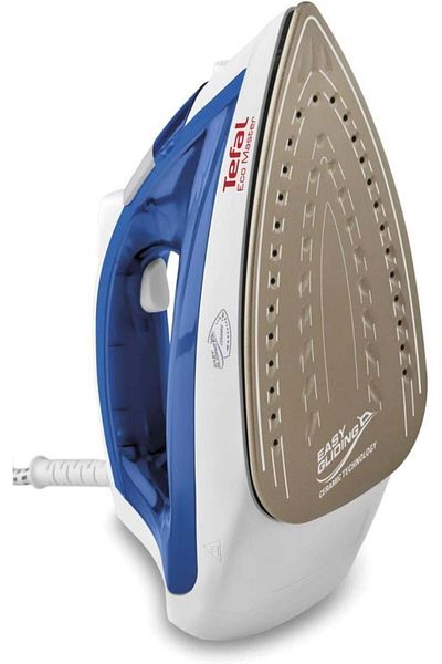 TEFAL Steam Iron Non-stick Sole 1800w White & Blue - Fv1734m0
