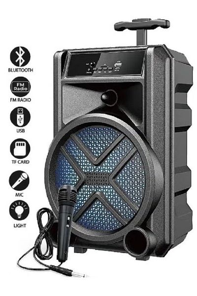 Primo Plus Bluetooth Speaker GTS-1630 with Built-in Wired Microphone