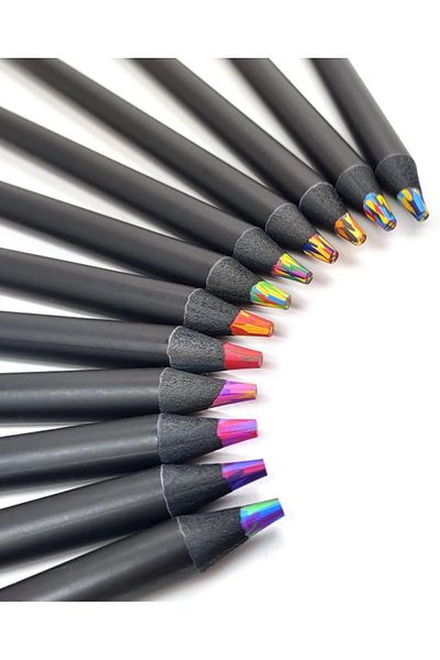 COOYA 12 Color Gradient Rainbow Pencils, Suitable for Adults and Drawing Beginners, For Art Drawing
