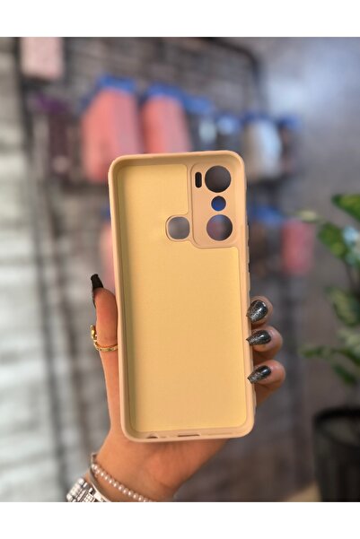 CaseKİdükkan Infınix Hot 20I Compatible Cute Teddy Bear Patterned Velvet Silicone Case