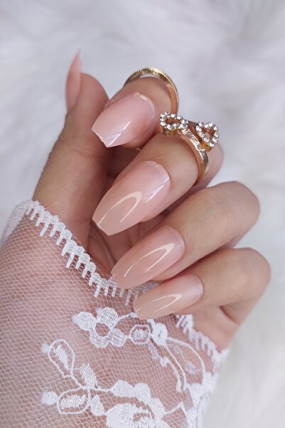 Easy Beauty 24 Adet Renkli Balerin Takma Tırnak Orta Uzun 3 Alana Yapıştırıcı...