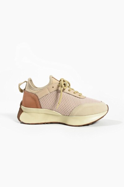 Seniorah Desliz Beige Women's Sneakers - Skin-Stretch