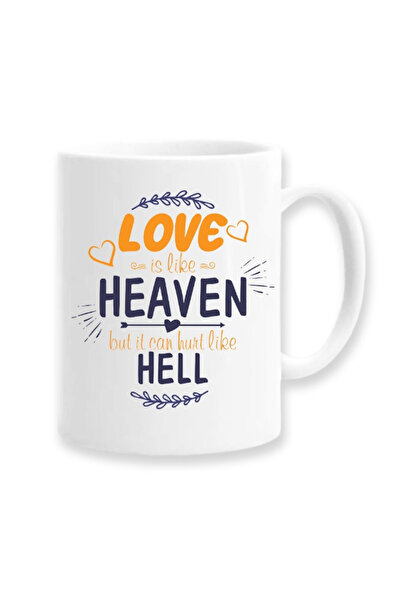 OEM Εξατομικευμένη Λευκή Κούπα "Η αγάπη είναι σαν τον Παράδεισο αλλά μπορεί ν...
