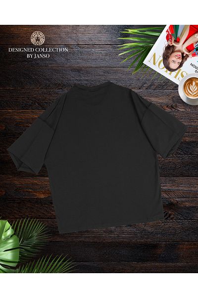 JANSO GROUP - Women Short Sleeve Mu3 Printed Tshirt Cotton Large Size Oversize
