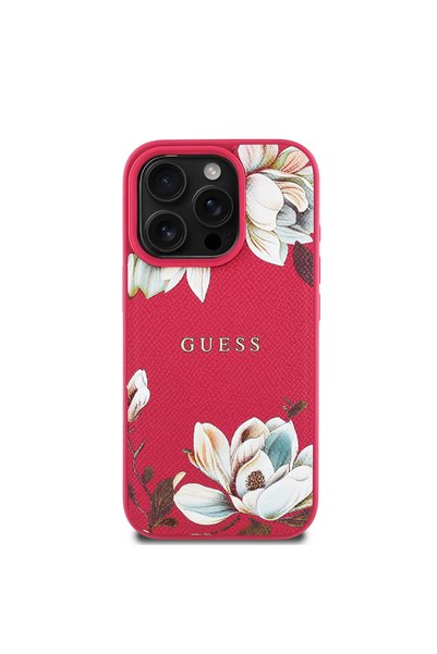 Guess iPhone 16 Pro Kılıf Guess Uyumlu Magsafe Şarj Özellikli Çiçek Tasarımlı...