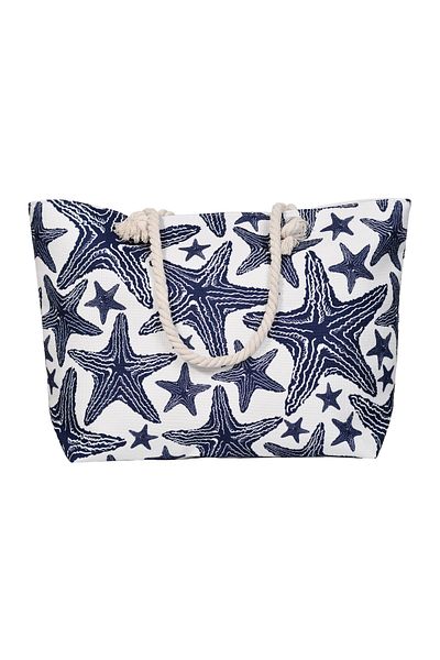 Generic Stylish beach bag with a linen lining and a hemp rope handle, large capacity, water resistant