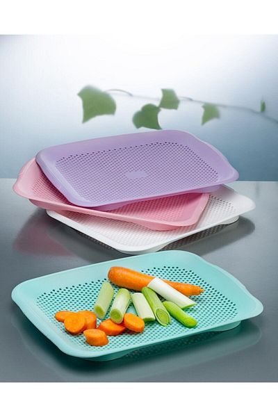 Gondol Cutting Board with Strainer - Plastic Vegetable Fruit Washing Tool