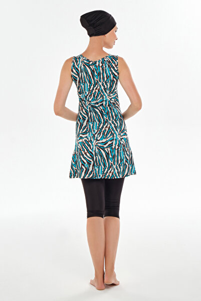 MARESİVA Sıfır Kol Taytlı Yarı Kapalı Mayo 2607 Siyah