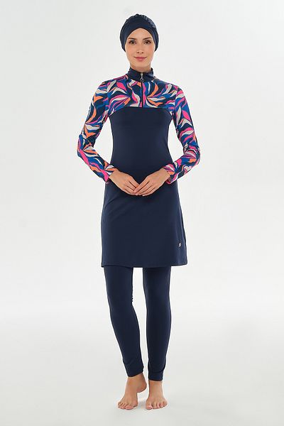 MARESİVA Lycra Full Covered Hijab - 2107 Dark Navy Blue