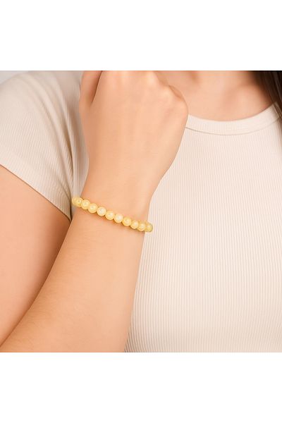 Safnaturel Igsl International Certified Citrine Natural Stone Bracelet 8mm