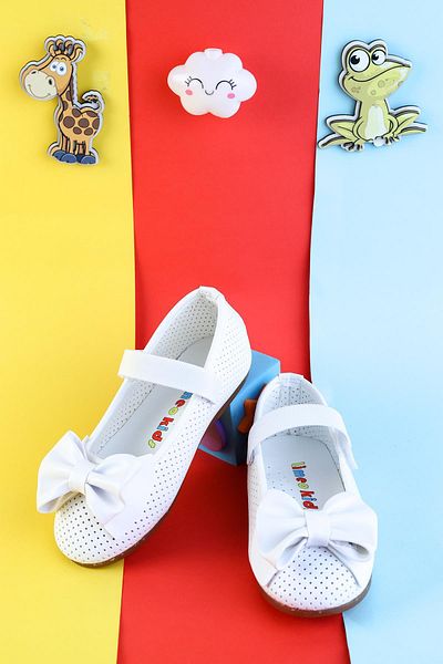 Moda Lime Rochie de seară de nuntă cu fundă ortopedică pentru fete, cu o singură bandă, cu velcro, pantofi de balerină de vară de zi cu zi