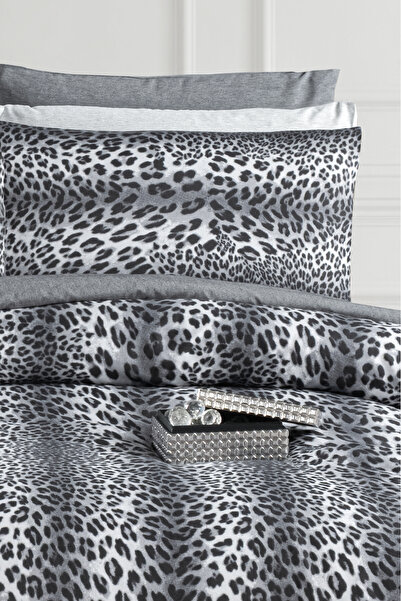 MyStory Home Sada prostěradla a přikrývky s elastickými prostěradly - Leopard Double