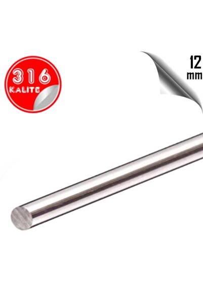 PÇS Paslanmaz Ράβδος (άξονας) από ανοξείδωτο χάλυβα 316 Ø 12 mm (1 μέτρο)