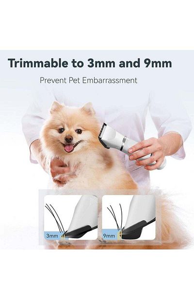 COOYA 2 in 1 Pet Electric Hair Shaver,LED Multi-blade,Low Noise,Blade Remove,for Hair Trimmer on the Body