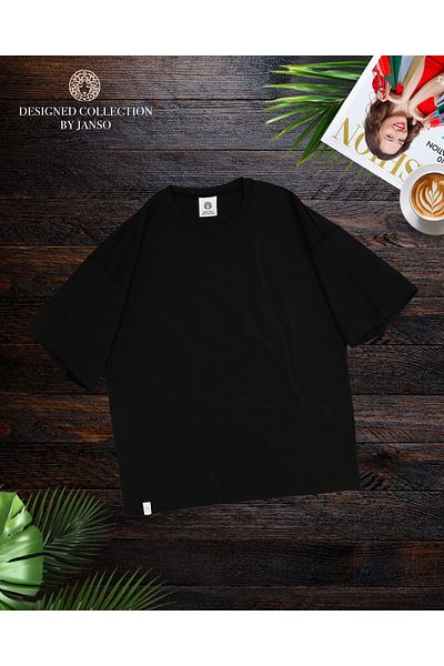 JANSO GROUP Women Short Sleeve Tshirt Large Size Oversized Cotton