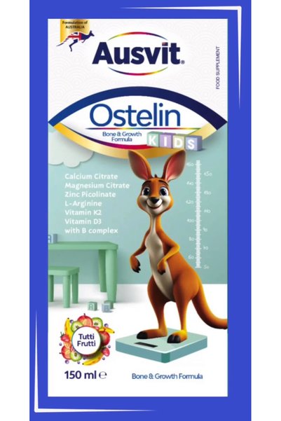 Ausvit Ostelin Kids Bone and Growth Formula -2 Boxes- Supplementing Food for Growth & Bone Development 150ml