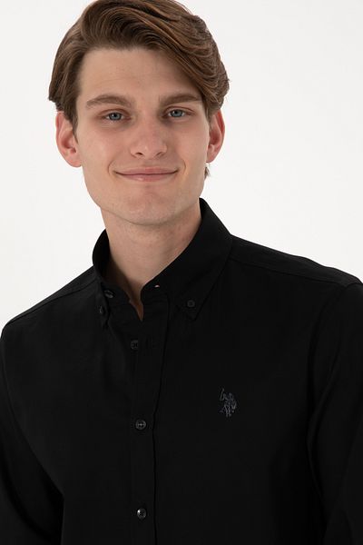 U.S. Polo Assn. База. Поло Асоциация Риза с дълъг ръкав Slim Fit от 100% памук 2083199