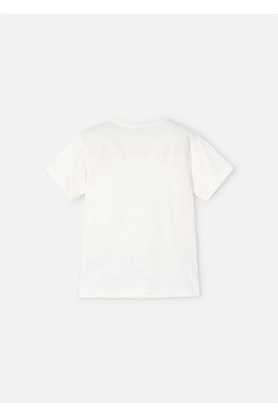 MAYORAL Men's Child Buttoned T-Shirt Cream Model: 3033