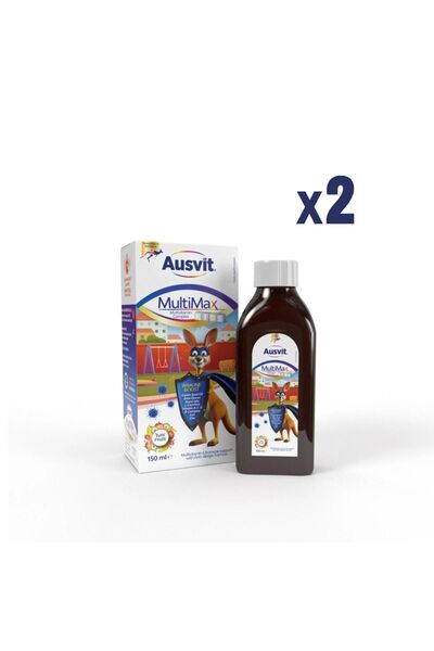 Ausvit Multimax Kids Çörekotu Yağı, Beta Glukan, Multivitamin ve Şurup 150ml - 2 Kutu -