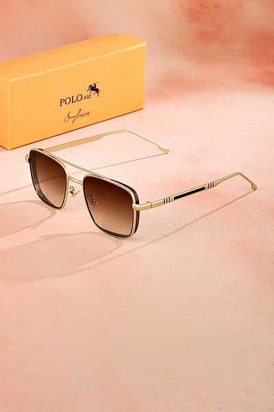 Polo Air Men Sunglasses Uv400 Protection Metal Frame Tl: Brown