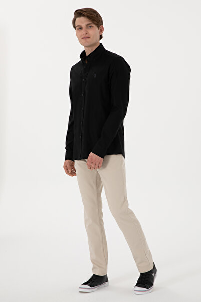 U.S. Polo Assn. U.s. Polo Assn. %100 Pamuk Uzun Kol Slim Fit Gömlek 2083199