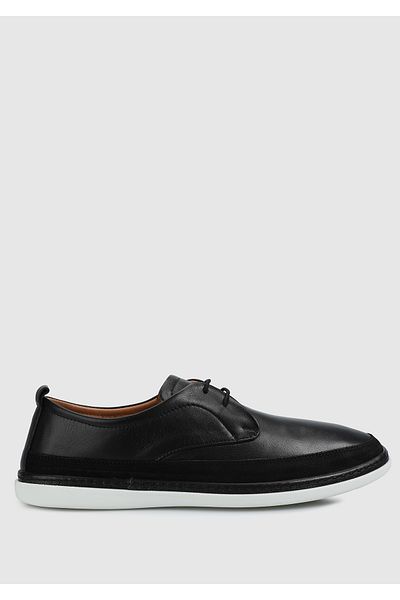 Eclipse Men's Black Leather Shoes