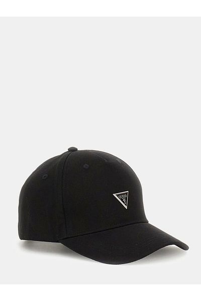 Guess Men's Black London Triangle Logo Hat