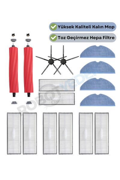 robotyedek Roborock S7 Maxv și Ultra - Perie de schimb compatibilă, set de mo...