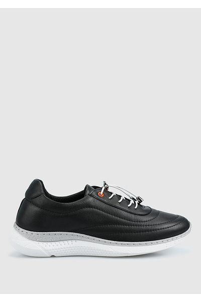 Eclipse Black Leather Women's Sneakers