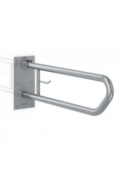 GENWEC Junuq Foldable Grab Bar 600mm with Polished Stainless Steel Paper Dispenser
