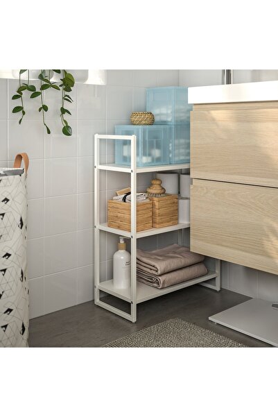 IKEA PANSARTAX Storage Box with Lid, Transparent Grey-Blue, 16.5 x 16.5 x 16.5 cm