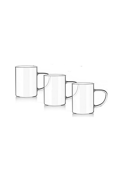 Vadi 3Pcs Borosilicate Heat Resistant Borosilicate Glass Mug Cup