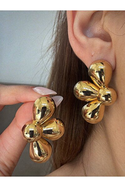 ESMECO Curved Half Flower Earrings