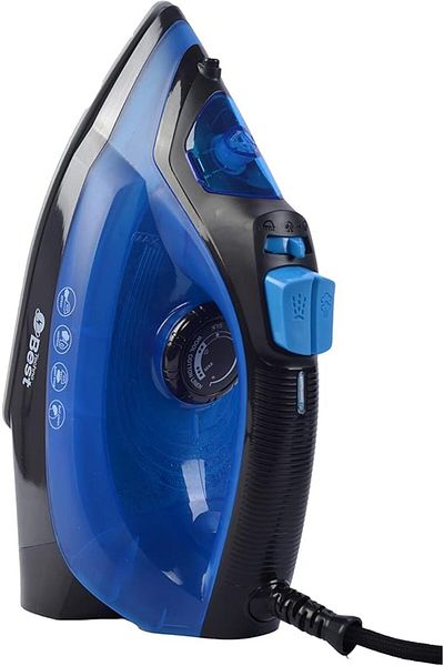 Techno Best 1800-2200w Steam Iron, Black/blue-